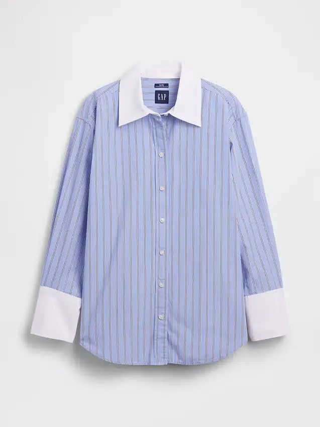 Chemise ample en popeline de coton bio