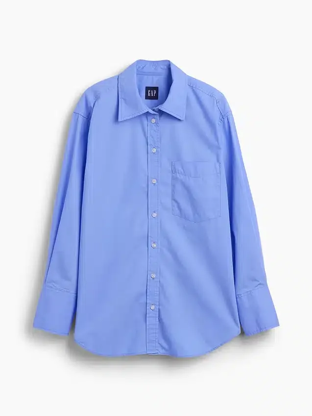 Chemise ample en popeline de coton bio