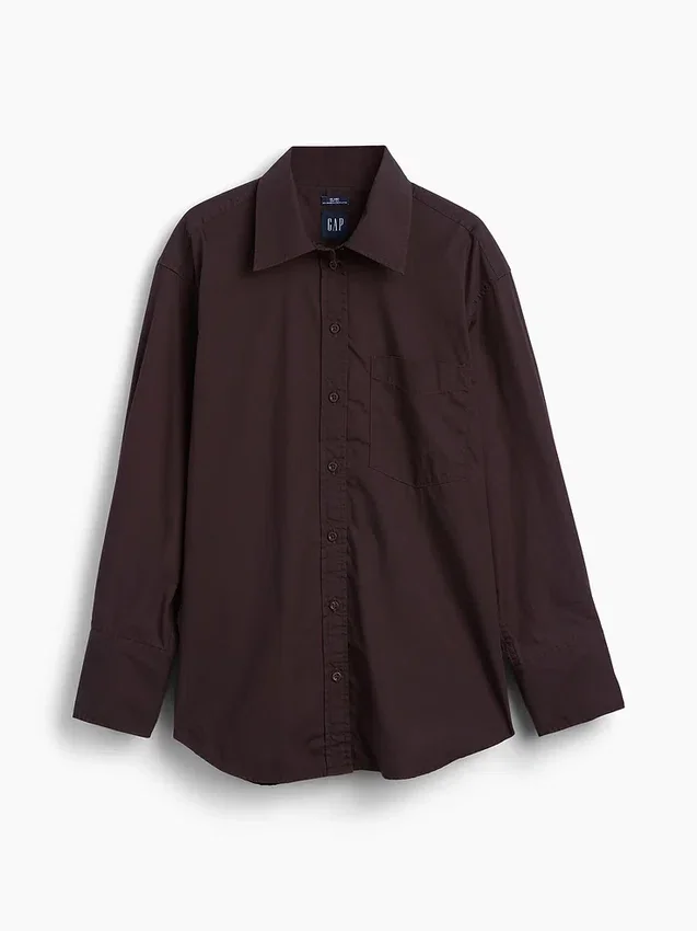 Chemise ample en popeline de coton bio