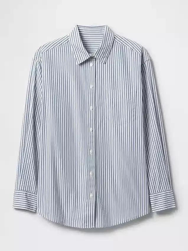 Chemise ample en popeline de coton bio
