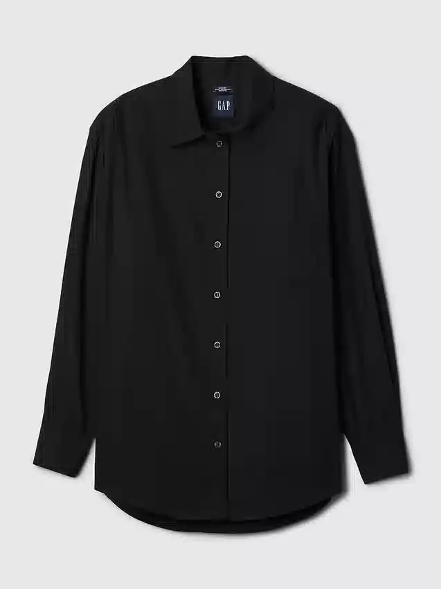 Chemise ample en popeline de coton bio