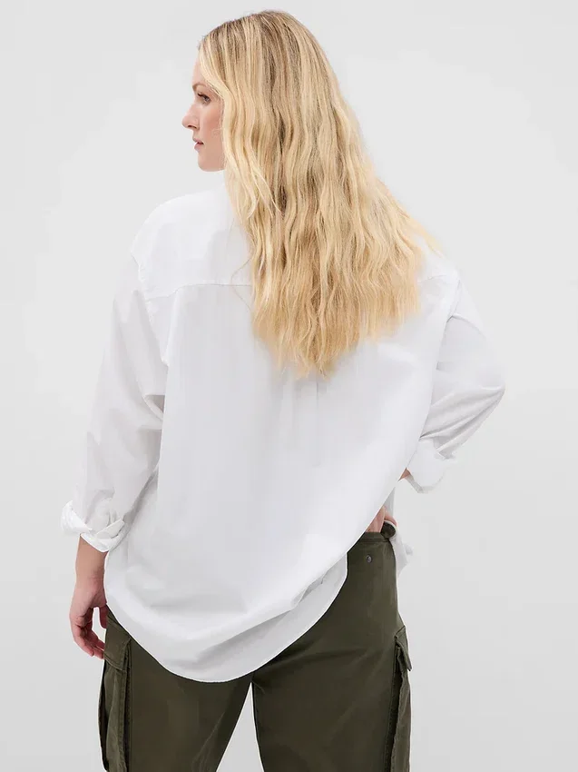 Chemise ample en popeline de coton bio