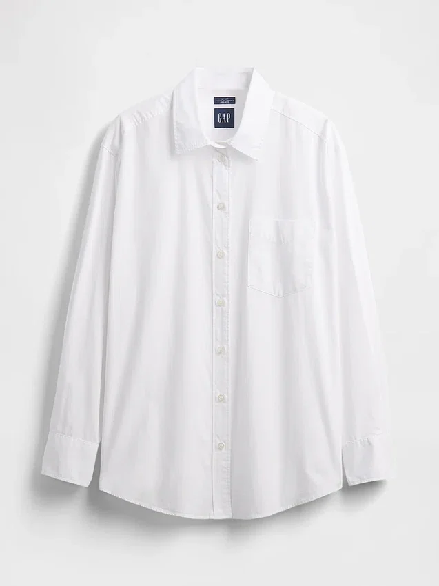 Chemise ample en popeline de coton bio
