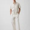 Chemise ample à ourlet arrondi en seersucker rayé