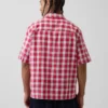 Chemise ample à ourlet droit en lin et coton