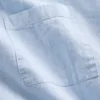 Chemise ample à ourlet droit en lin et coton