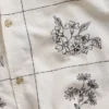 Chemise ample à ourlet droit en lin et coton
