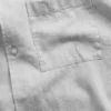 Chemise ample à ourlet droit en lin et coton
