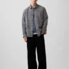 Chemise à carreaux ample en sergé délavé au soleil