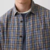 Chemise à carreaux ample en sergé délavé au soleil