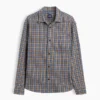 Chemise à carreaux ample en sergé délavé au soleil