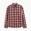 Chemise à carreaux ample en sergé délavé au soleil