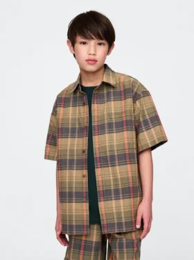 Chemise à carreaux ample pour enfant