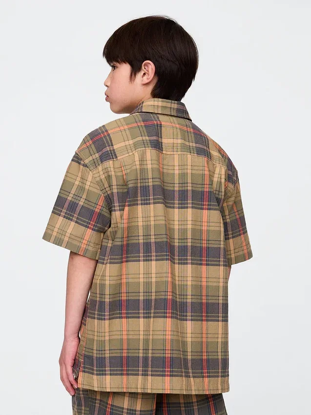 Chemise à carreaux ample pour enfant