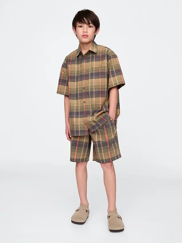 Chemise à carreaux ample pour enfant