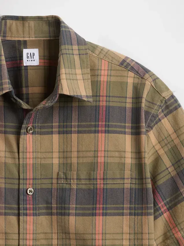 Chemise à carreaux ample pour enfant