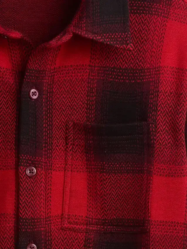 Chemise à carreaux en jersey tricoté pour enfant