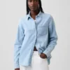 Chemise classique en denim de coton biologique