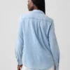 Chemise classique en denim de coton biologique