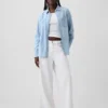 Chemise classique en denim de coton biologique
