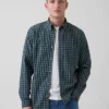 Chemise classique en popeline de coton bio