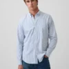 Chemise classique en popeline de coton bio