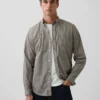 Chemise classique en popeline de coton bio