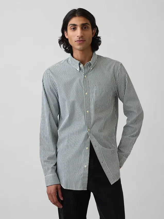Chemise classique en popeline de coton bio