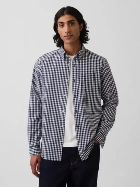 Chemise classique en popeline de coton bio