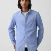 Chemise classique en popeline de coton bio