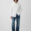 Chemise classique en popeline de coton bio