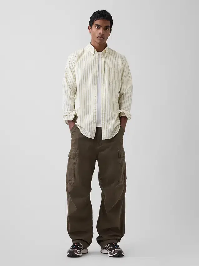 Chemise classique en popeline de coton bio
