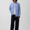 Chemise classique en popeline de coton bio
