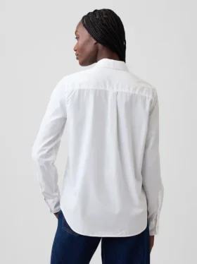 Chemise classique en popeline de coton bio