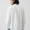 Chemise classique en popeline de coton bio