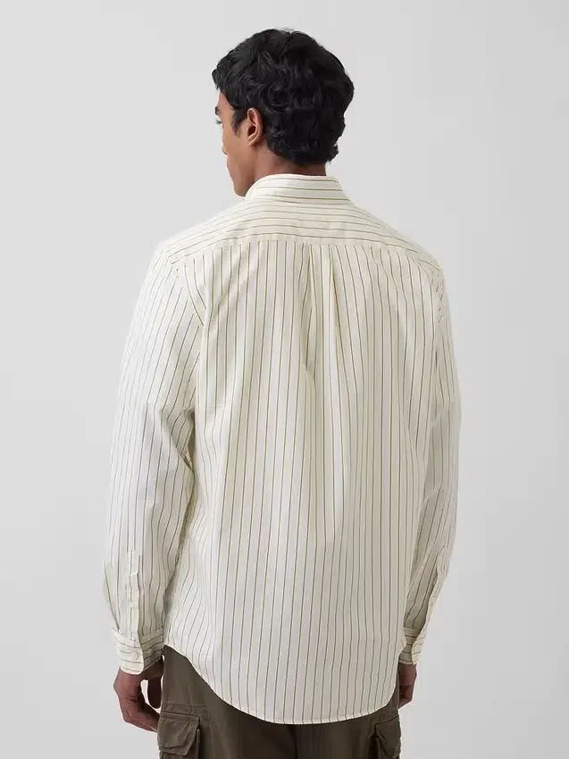 Chemise classique en popeline de coton bio