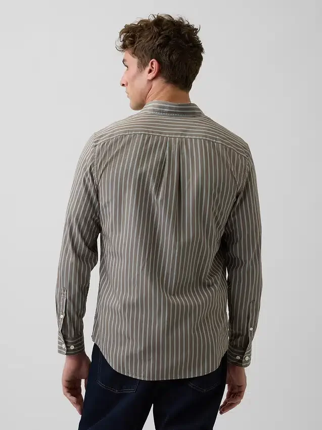 Chemise classique en popeline de coton bio