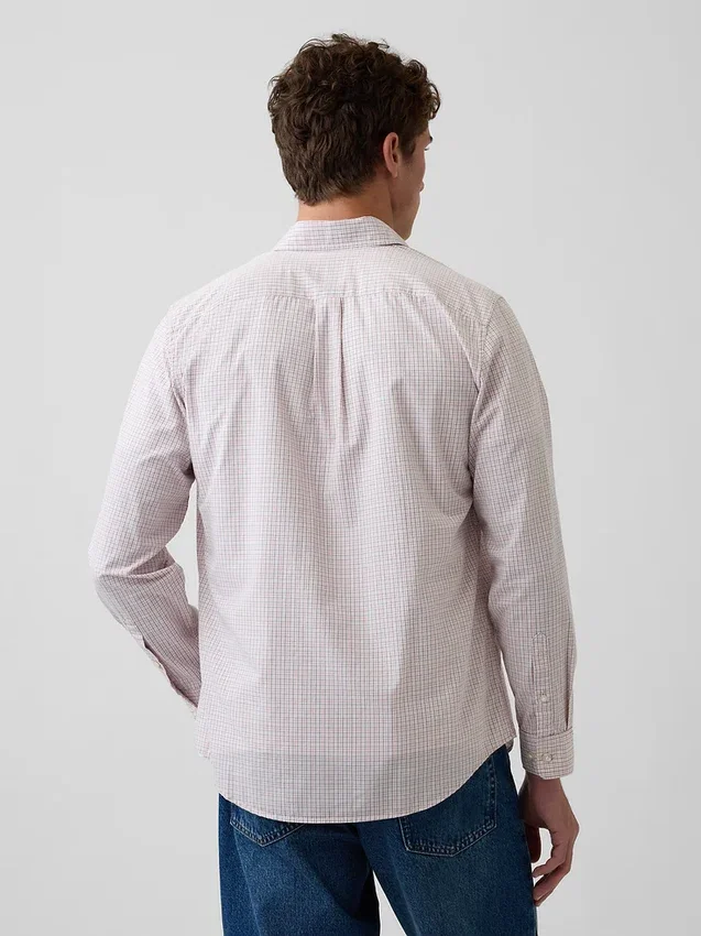 Chemise classique en popeline de coton bio