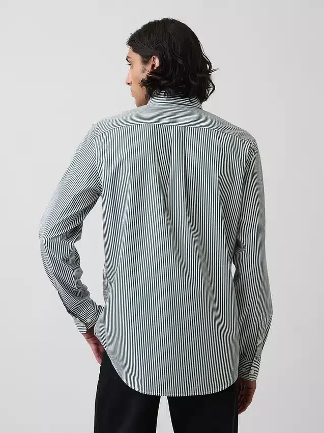 Chemise classique en popeline de coton bio