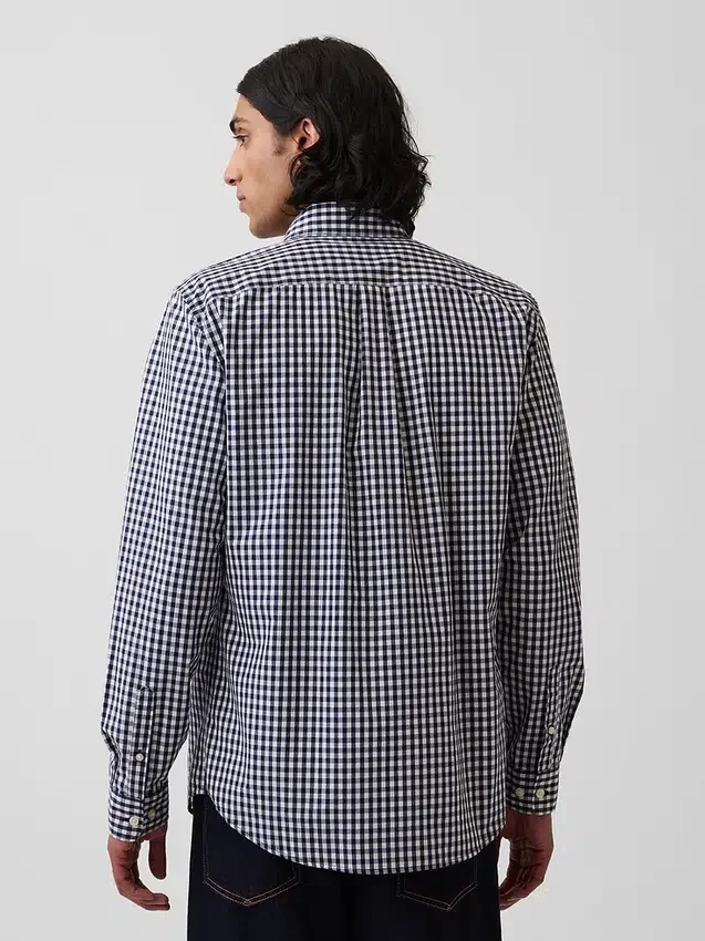 Chemise classique en popeline de coton bio