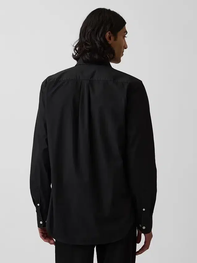 Chemise classique en popeline de coton bio