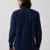 Chemise classique en popeline de coton bio