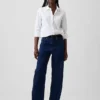 Chemise classique en popeline de coton bio