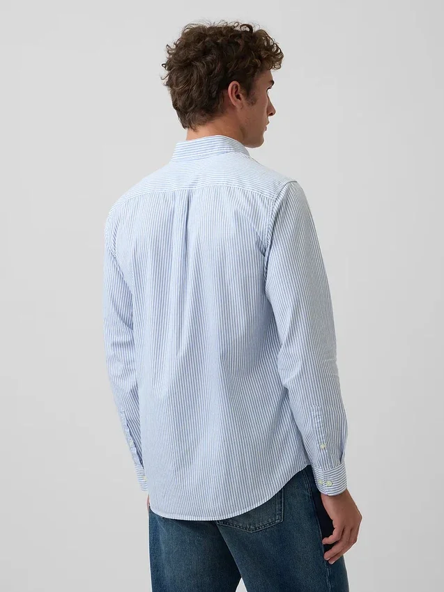 Chemise classique en popeline de coton bio