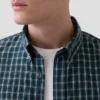 Chemise classique en popeline de coton bio