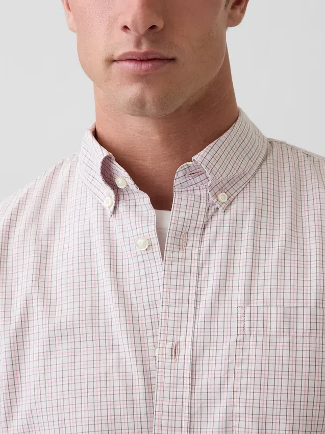 Chemise classique en popeline de coton bio