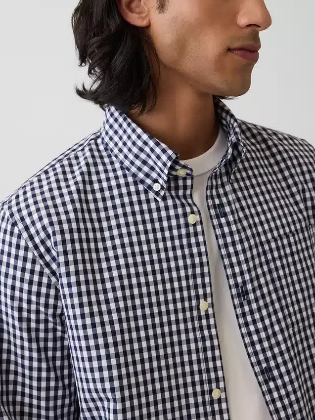 Chemise classique en popeline de coton bio