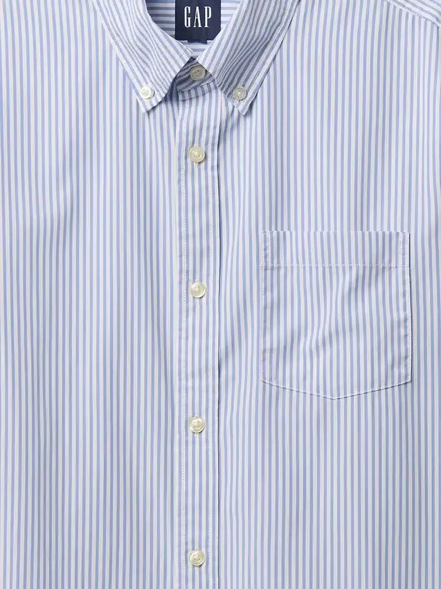 Chemise classique en popeline de coton bio