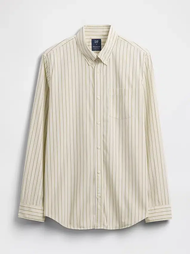 Chemise classique en popeline de coton bio