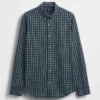 Chemise classique en popeline de coton bio